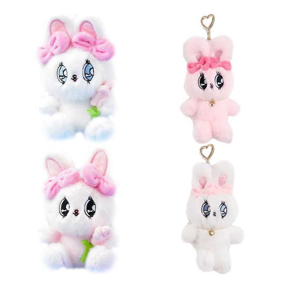 メゾンドフルール　エスターバニー　ぬいぐるみチャーム　ピンク　ホワイト　パープル メゾンドフルール エスターバニー ぬいぐるみチャーム ピンク